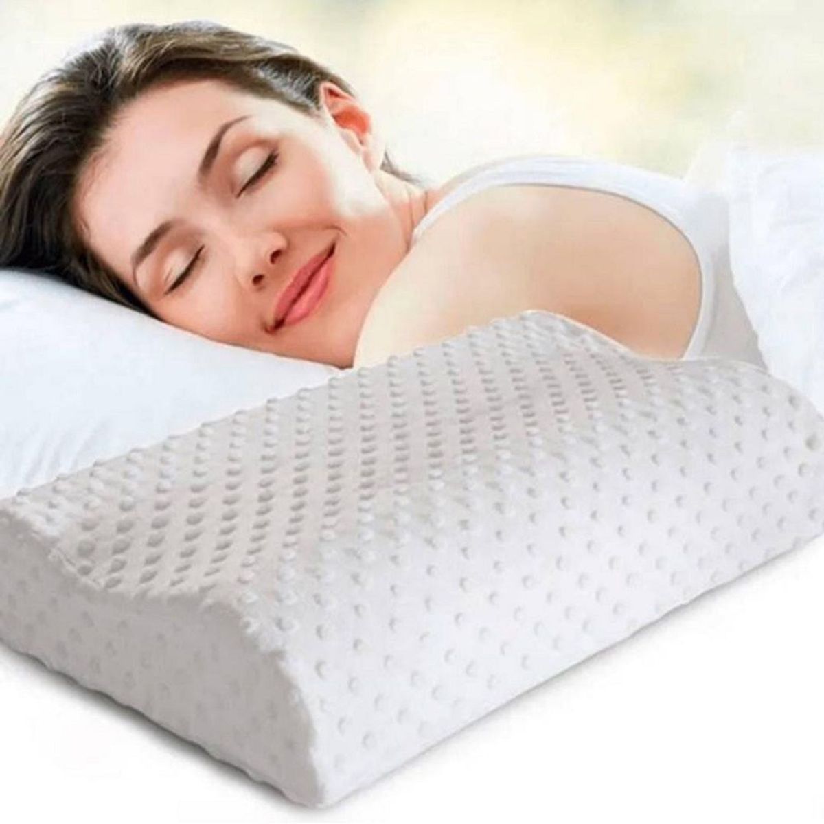 GENERICO - ALMOHADA ORTOPEDICA VISCOELASTICA MEMORY FOAM CON FUNDA.