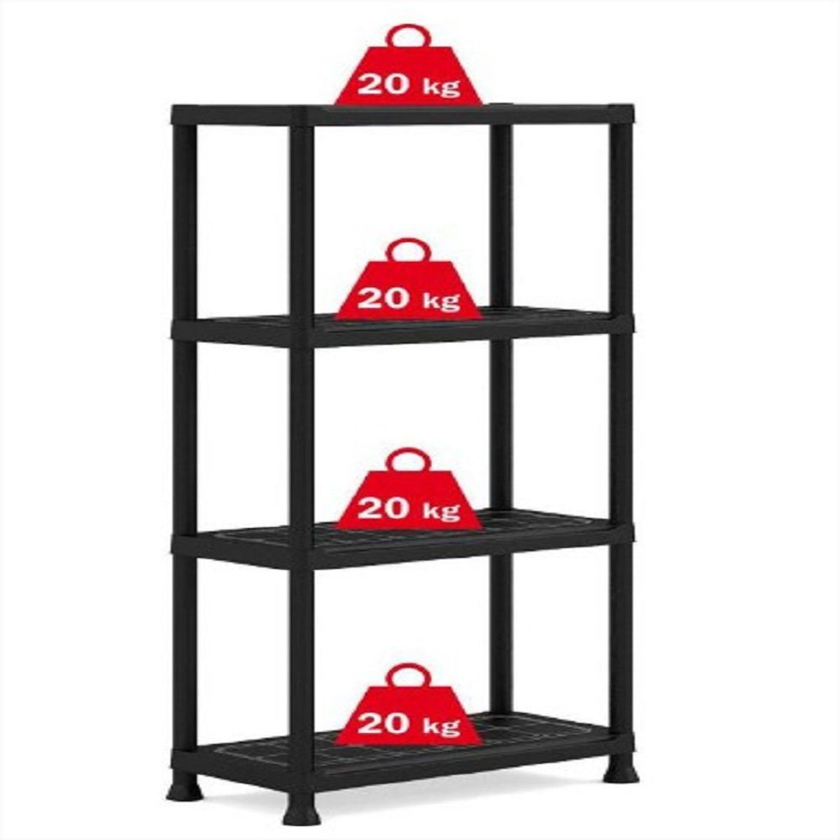 GENERICO - Estante plástico Organizador 4 niveles 30x60x135cm