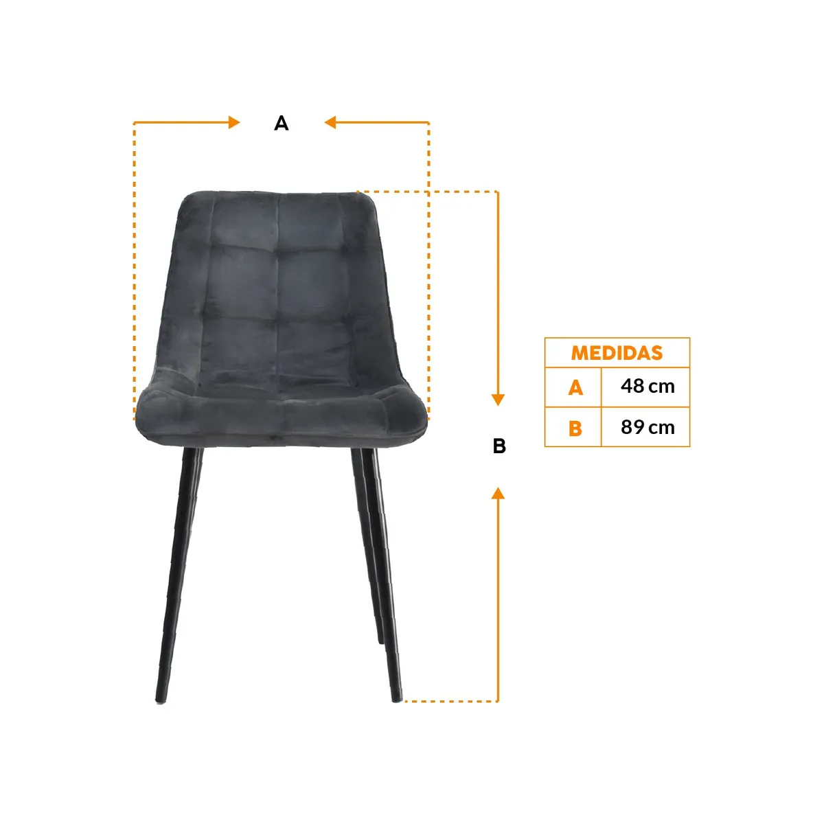 BONNO - Silla De Diseño Buhl Gris Bonno