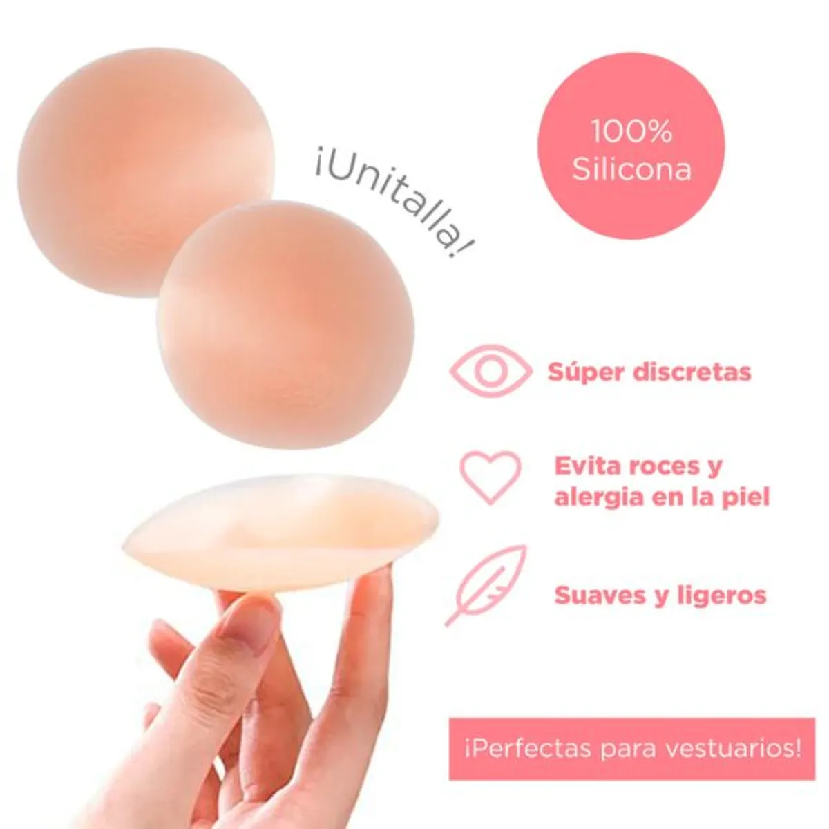 GENERICO - Pezoneras de Silicona Adhesivas Reutilizables