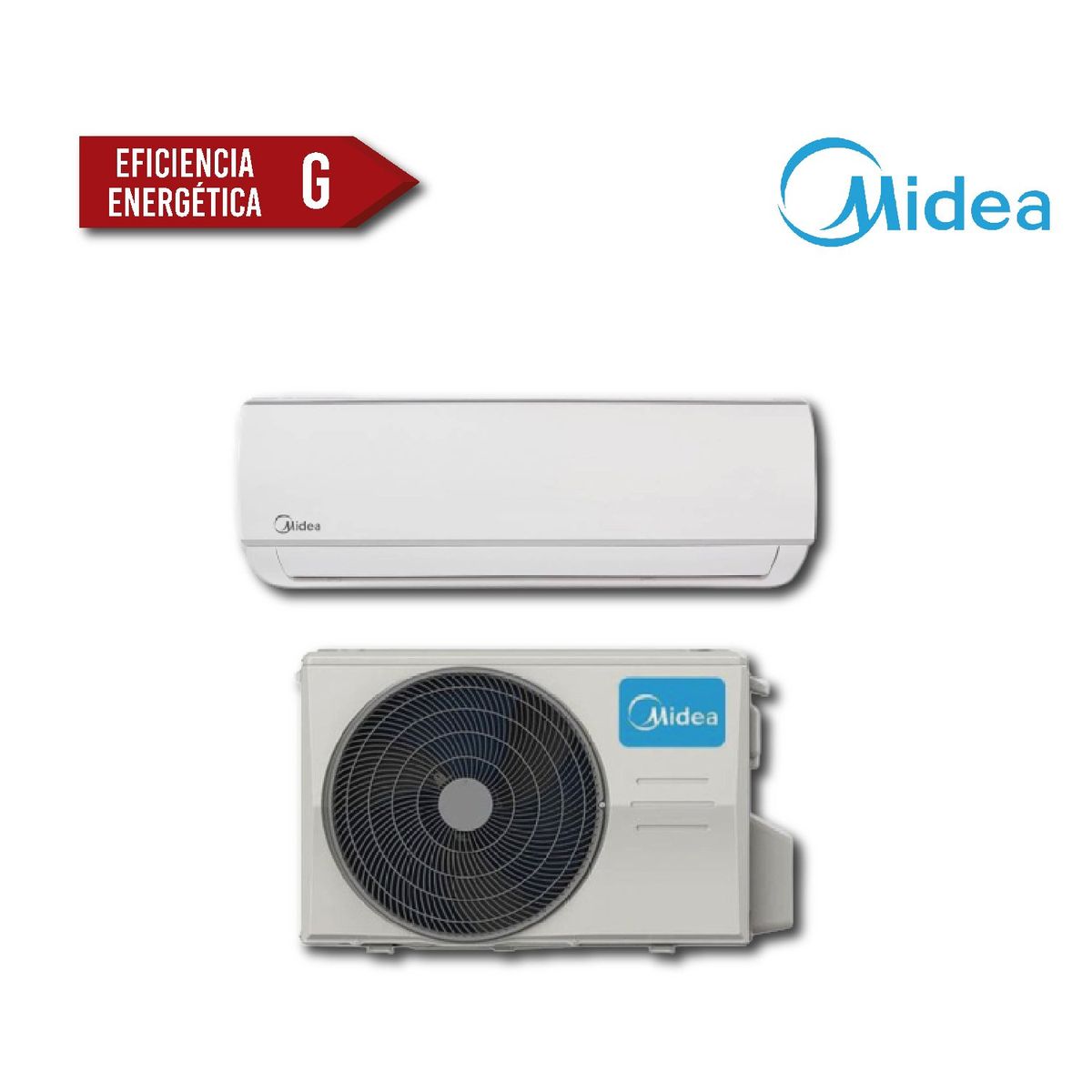 MIDEA - AIRE ACONDICIONADO MINISPLIT MIDEA DE 24000 BTU CON 2 AÑOS DE GARANTIA