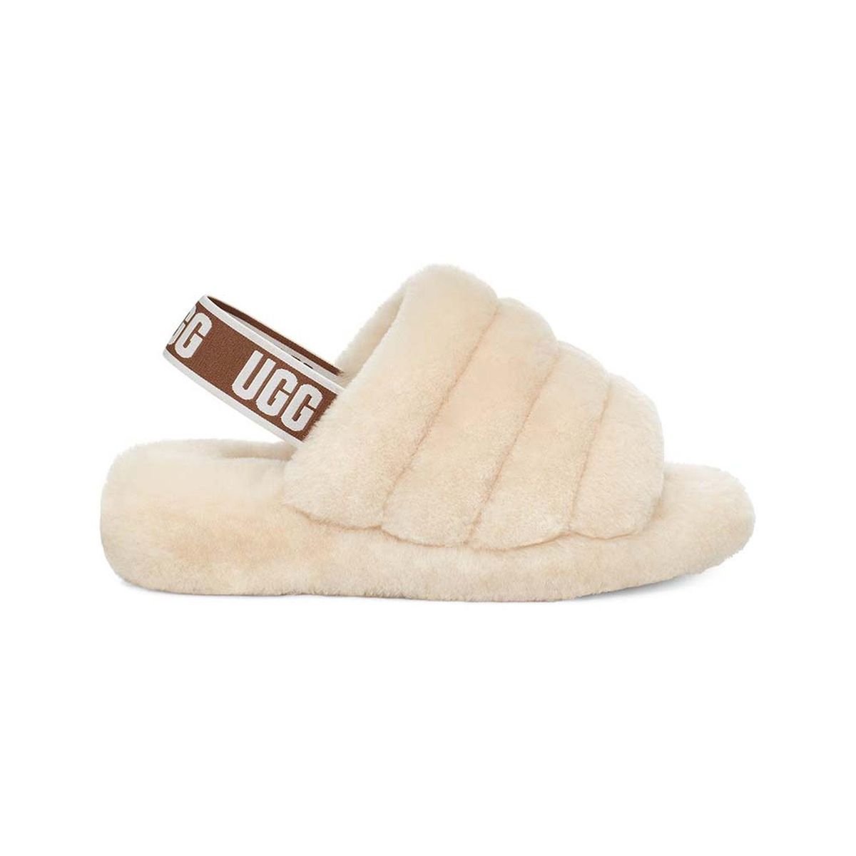 UGG - Sandalias UGG Fluff Yeah Slide Natural Mujer