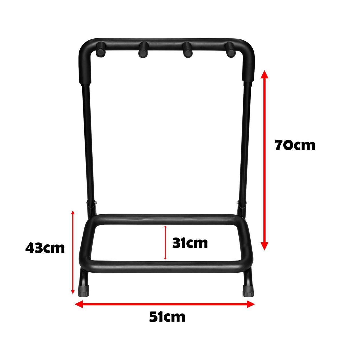 GENERICO - Soporte Parante para 3 Guitarras Lineal