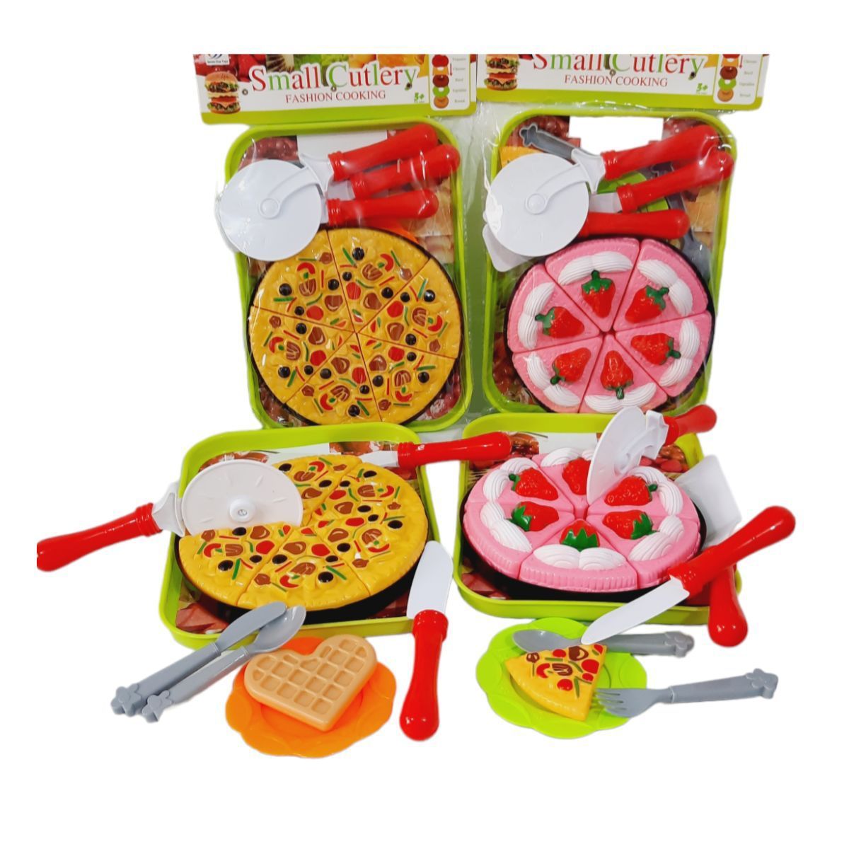 GENERICO - SET DE PIZZA Y TORTA CON ACCESORIOS JUGUETES PARA NIÑOS