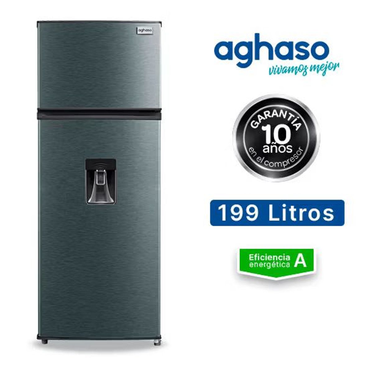 AGHASO - Refrigeradora Aghaso AGH09 199LT