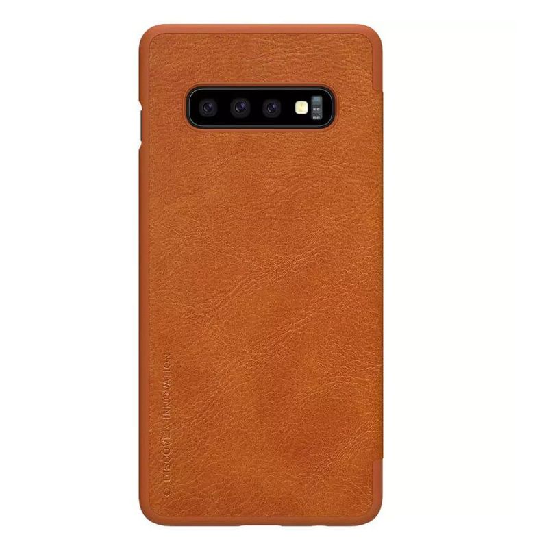 OTTOWARE - CASE QIN PRO LEATHER NILKIN SAMSUNG S10 PLUS CAMEL