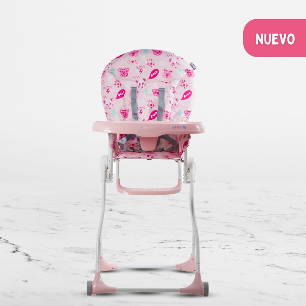 EBABY - Silla de Comer Plegable para Bebés «ZAZI» Dark Pink