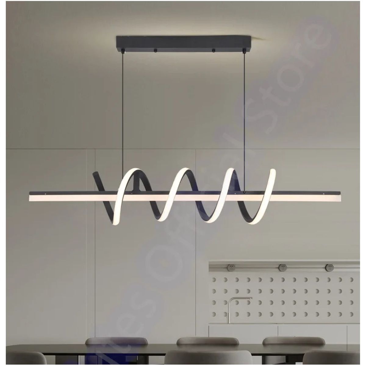 GENERICO - Lámpara Colgante LED Nordica Negro Incluye control remoto