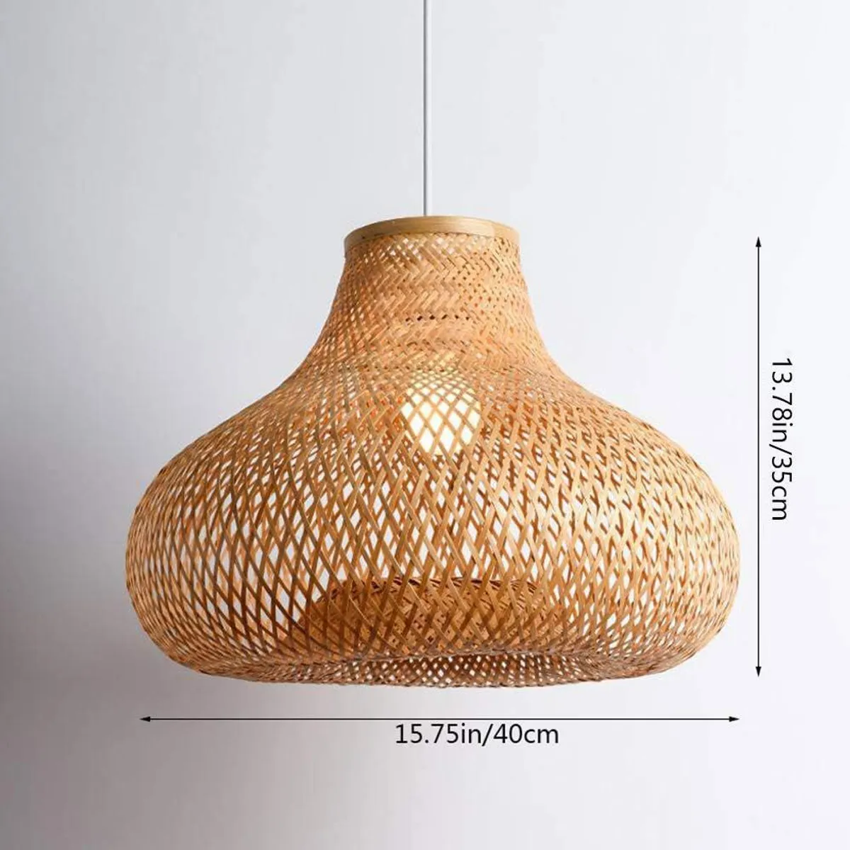 GENERICO - Lámpara colgante de bambú