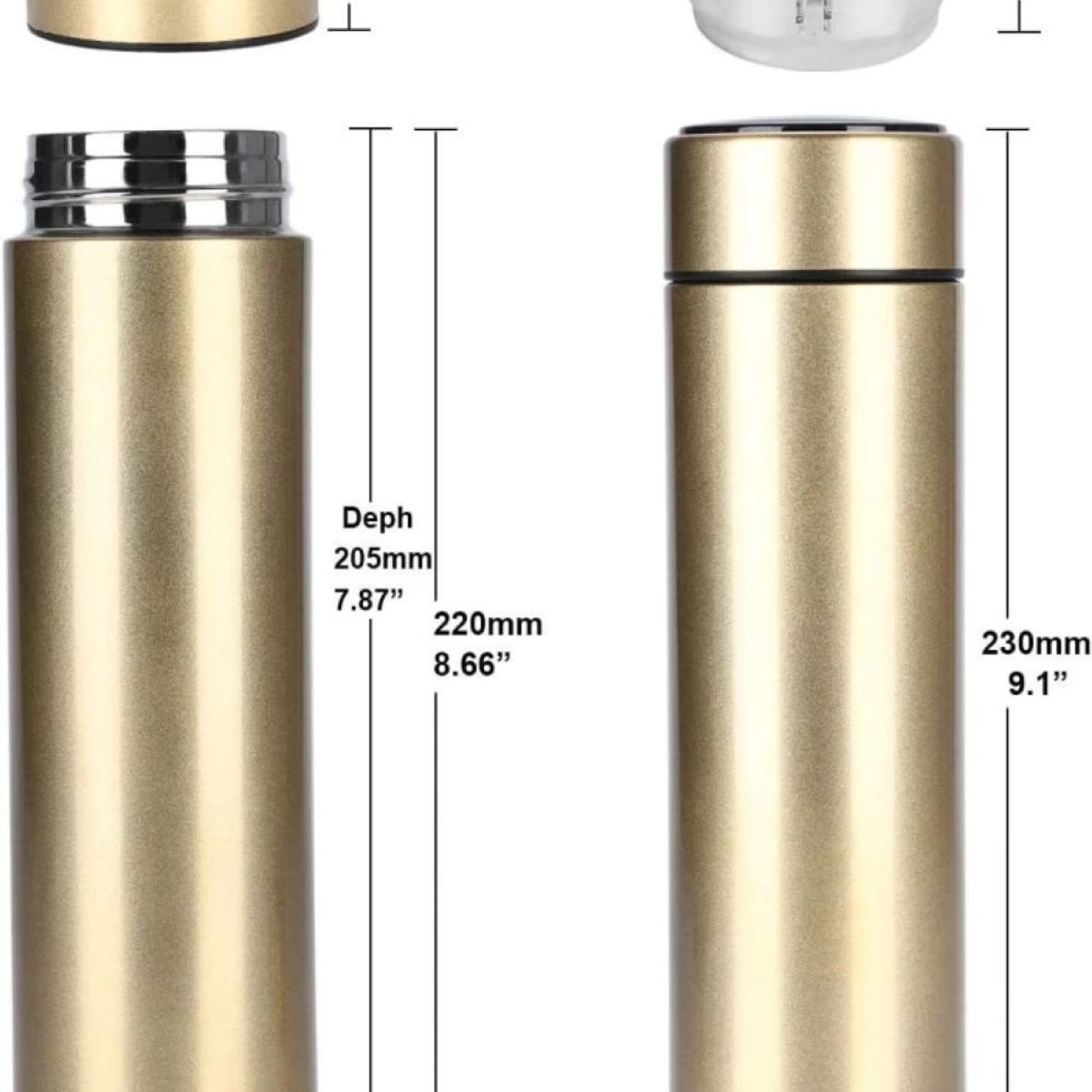 GENERICO - TERMO DIGITAL SMART TACTIL LED CONTROL DE TEMPERATURA ACERO INOXIDABLE