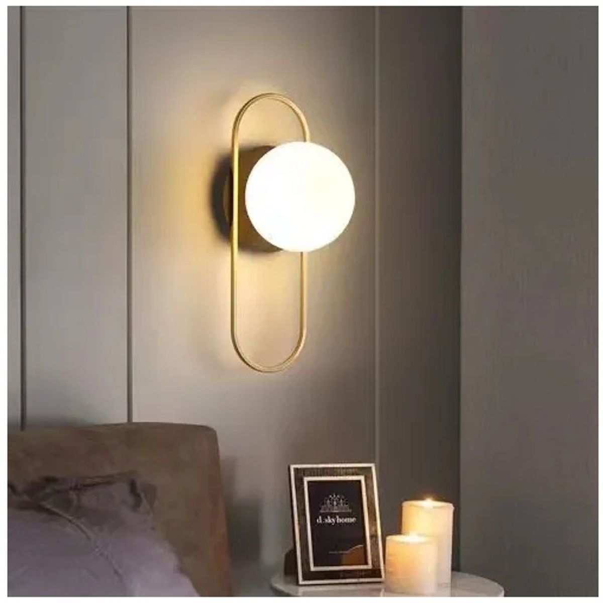 GENERICO - Lámpara de pared modelo bola de cristal