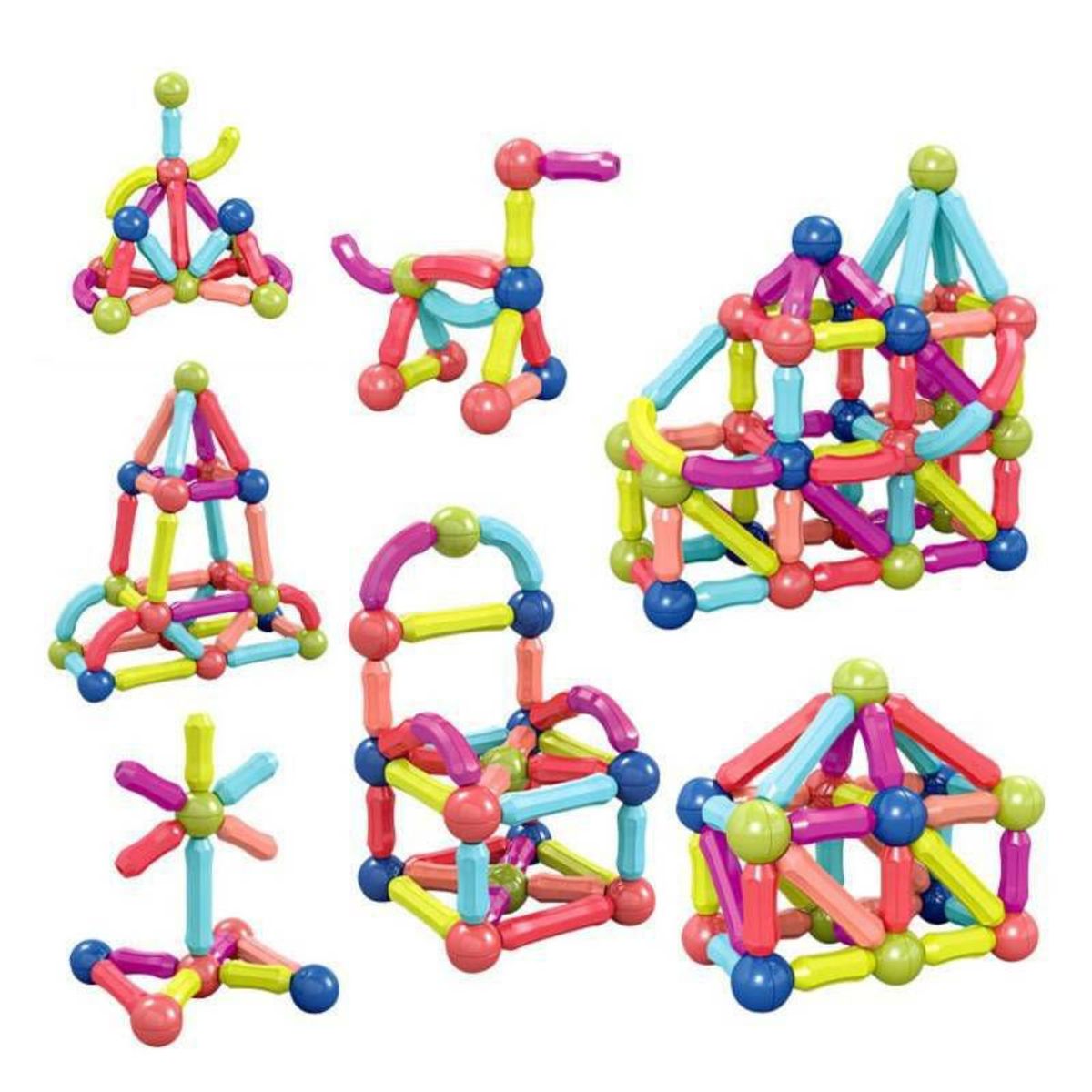 GENERICO - JUGUETE DIDACTICO MAGNETICO DE 64 PIEZAS