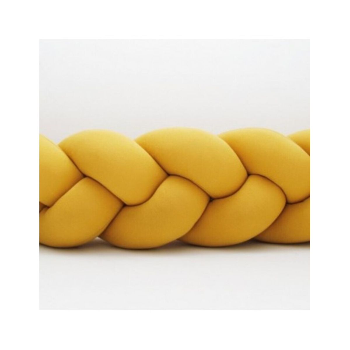 GENERICO - Trenza protector de cuna de 3 metros en color Mostaza