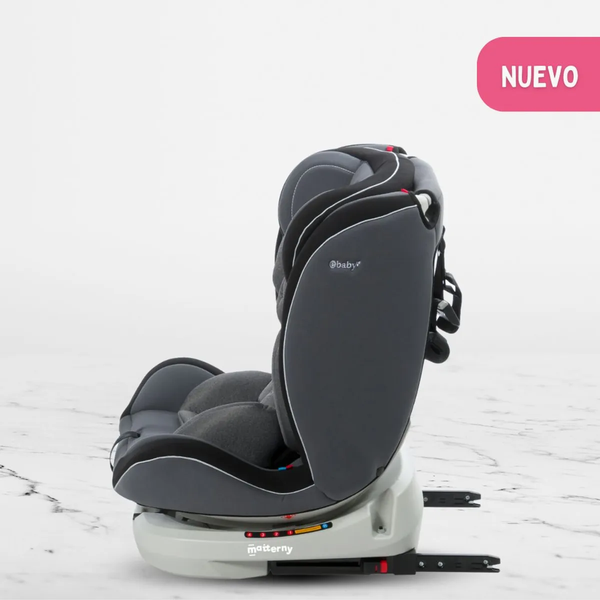 EBABY - Silla de Auto Sistema Isofix para Bebés «LOUIS» Dark Gray