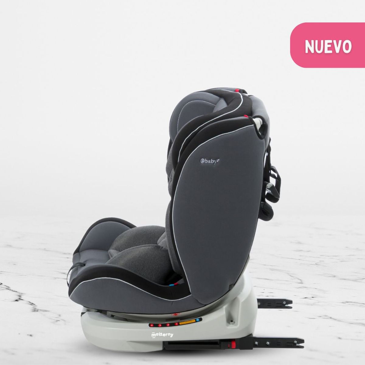 EBABY - Silla de Auto Sistema Isofix para Bebés «LOUIS» Black