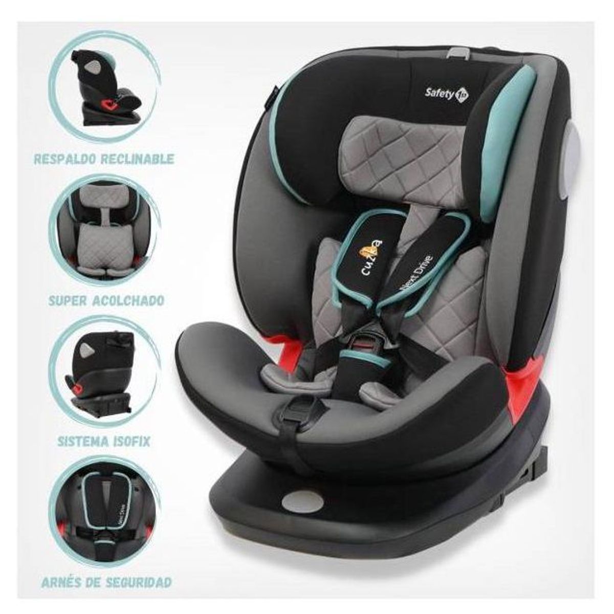 SAFETY 1ST - Silla de Auto para Bebé Next Drive Gris-Turquesa  Q90