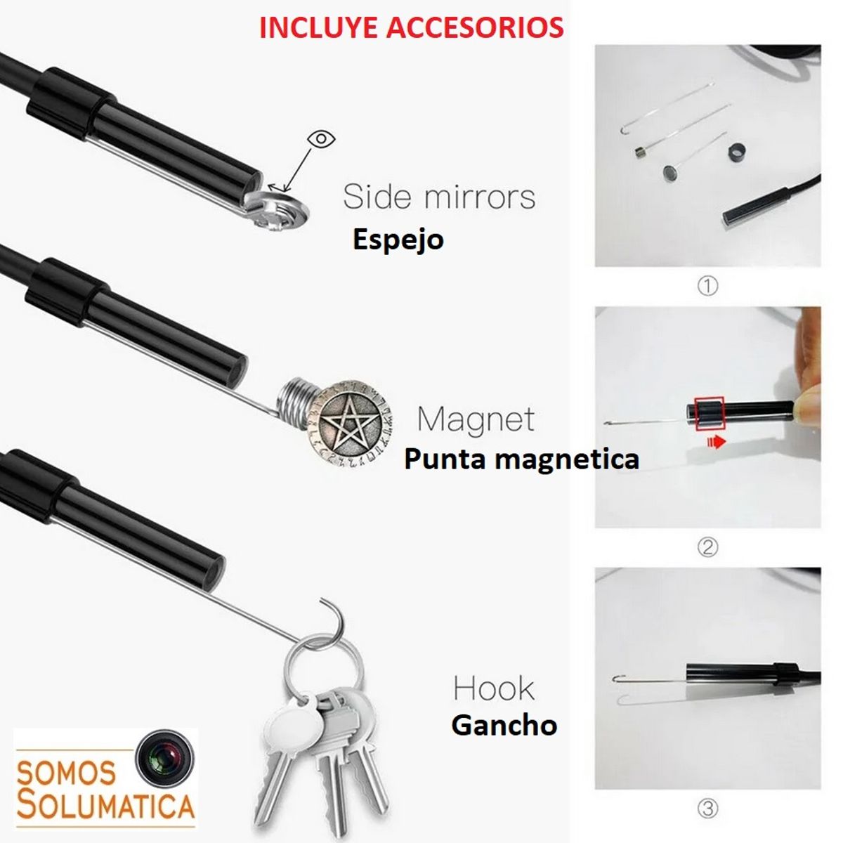 OEM - Camara Endoscopio Hd - 3 Metros Con Luz Led - Wifi Para Celular