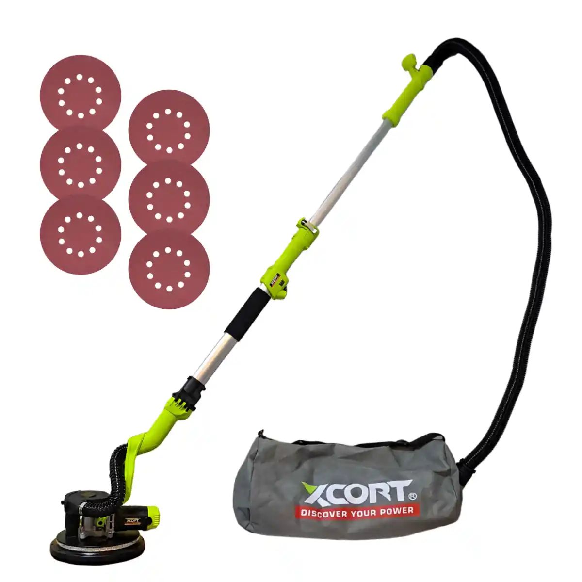 XCORT - Lijadora Telescópica de Drywall para Pared y Techo 900W Xsf02-225L