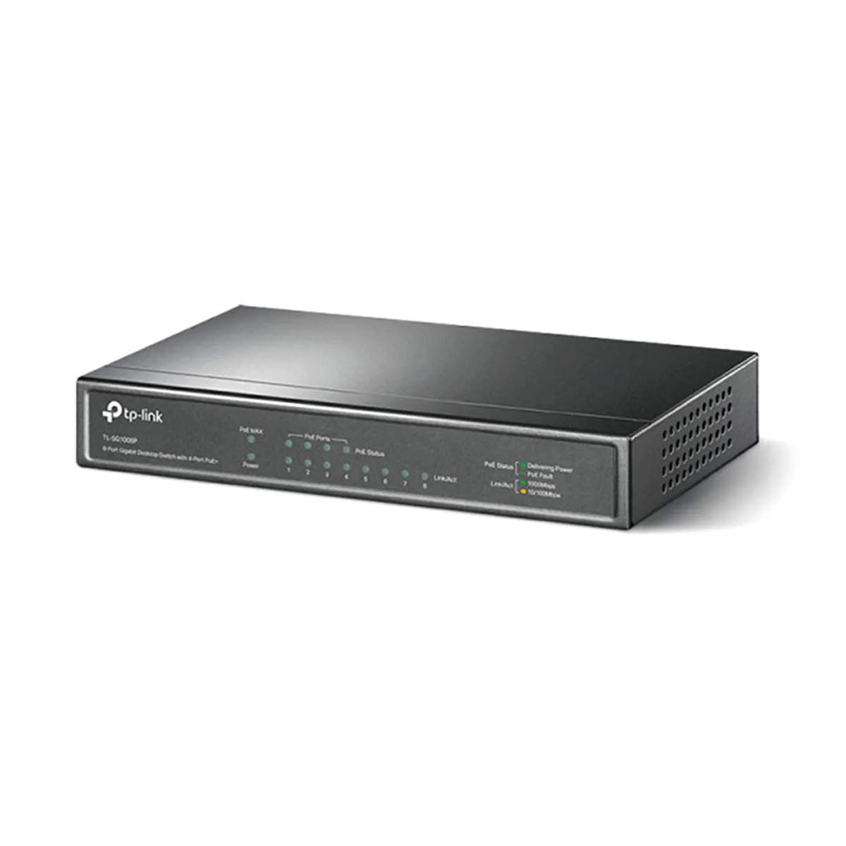 TP LINK - SWITCH TP-LINK TL-SG1008P 8 PUERTOS + 4 PORT POE- P/N: TLSG1008P
