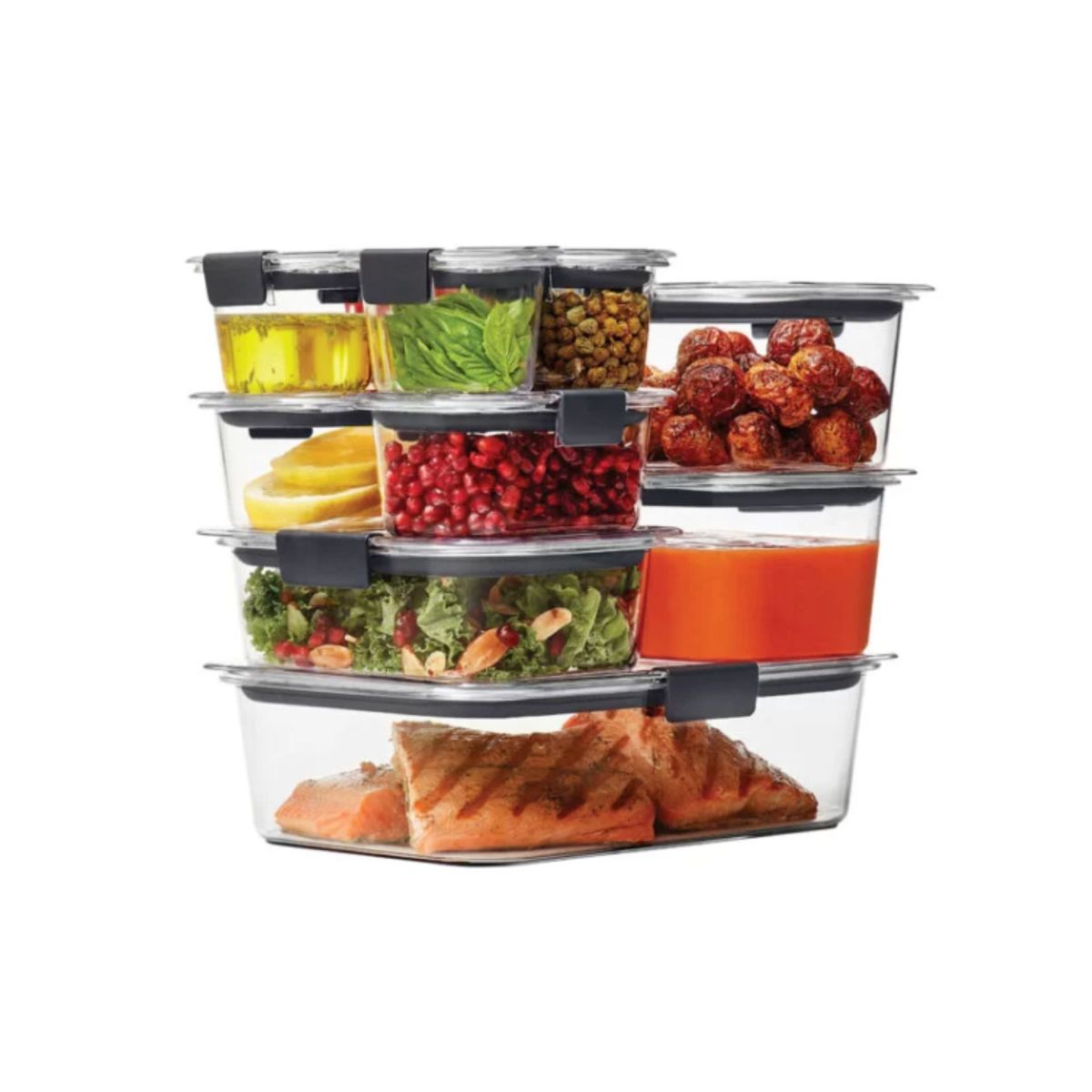 RUBBERMAID - Set Hermeticos Rubbermaid Brilliance Tritan 20 Piezas