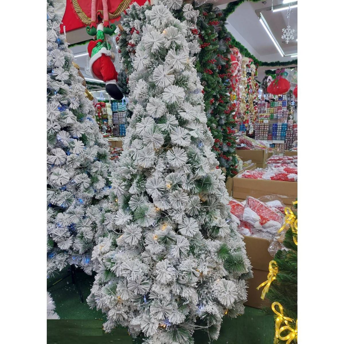 GENERICO - Árbol de Navidad verde nevado 210 cm