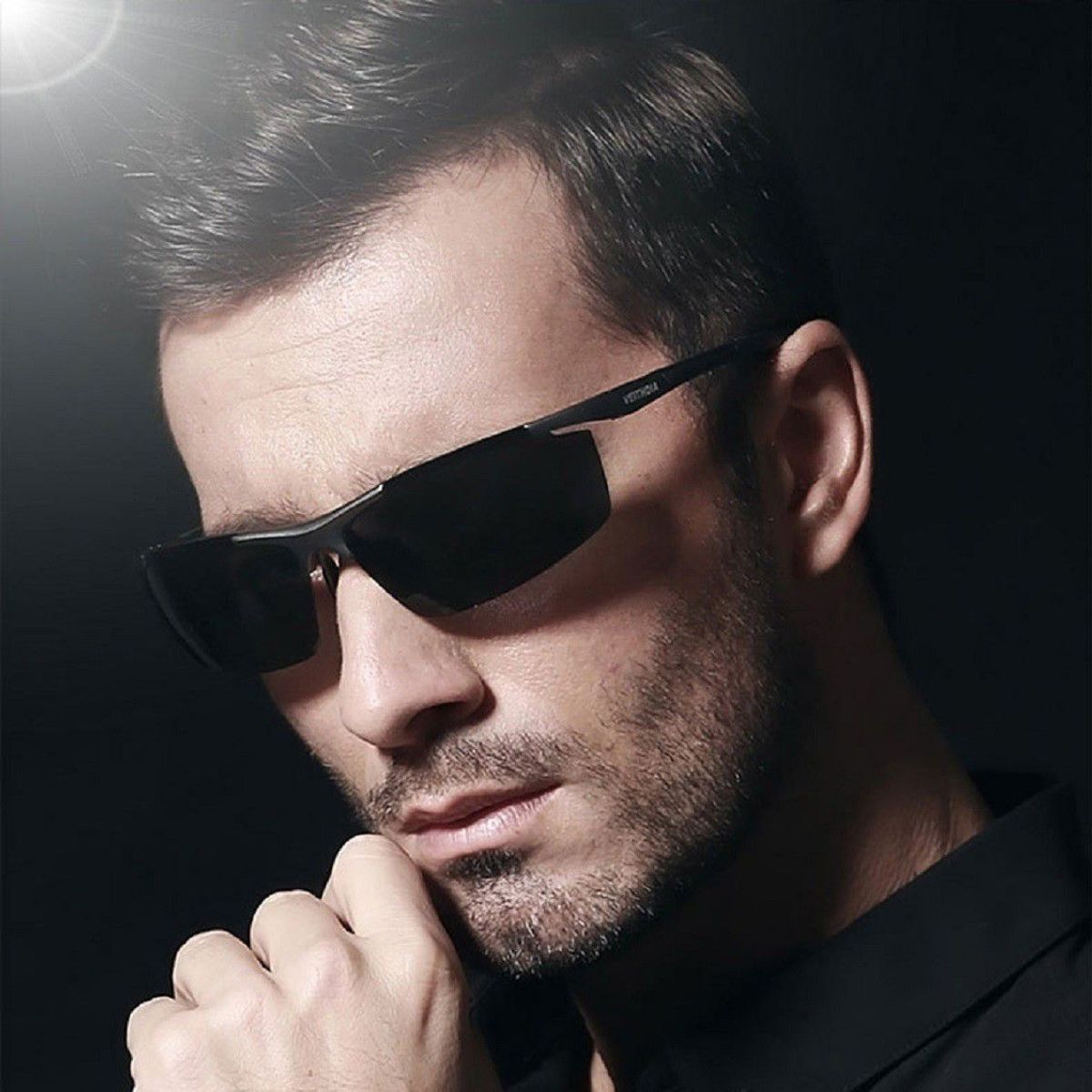 VEITHDIA - Lentes Sol Veithdia Negro Polarizado UV400 Navidad Genieka