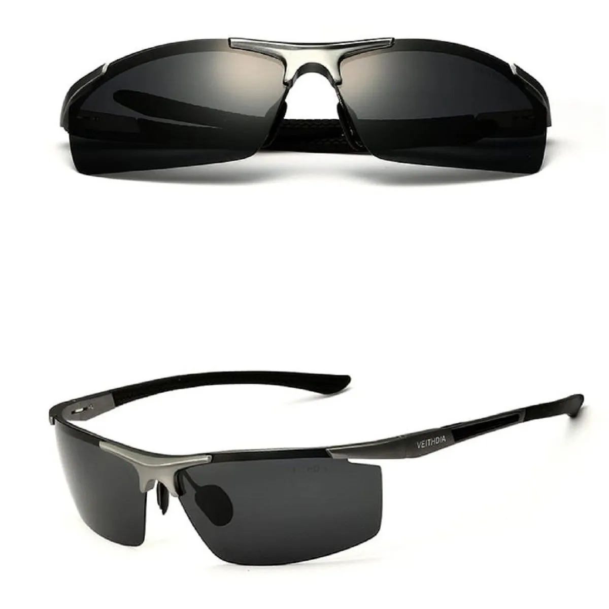 VEITHDIA - Lentes Sol Veithdia Negro Polarizado UV400 Navidad Genieka