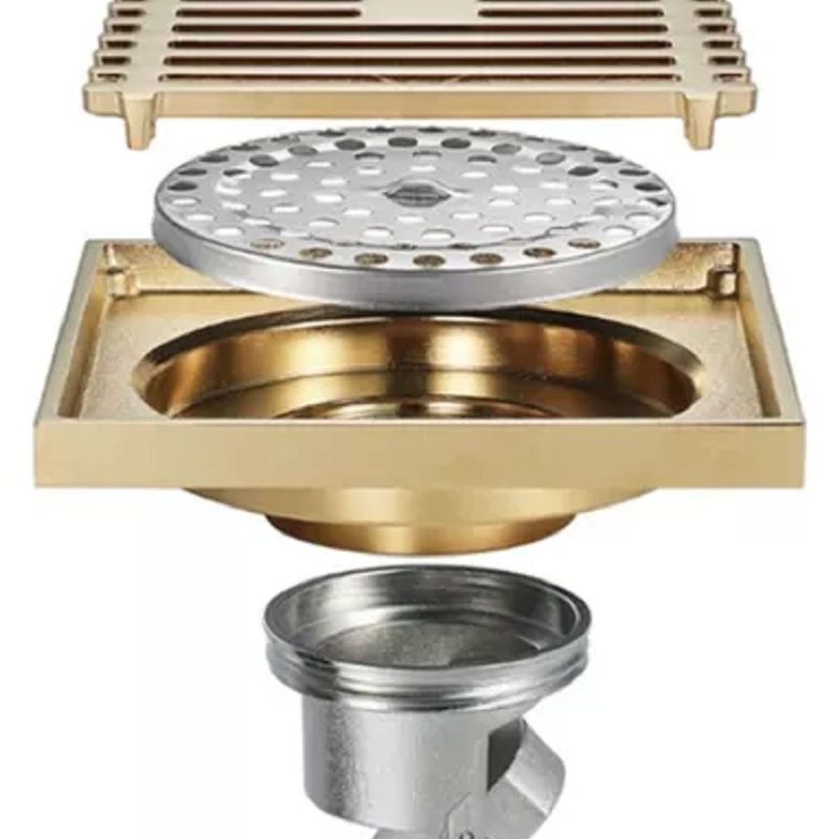 GENERICO - Pack X 2 Sumidero De Drenaje Antiolor C/rejilla Desmontable