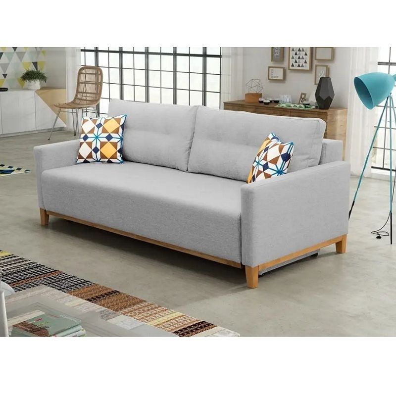 DMUEBLES - SOFA CAMA DMUEBLES AMBER 1.5 PLAZAS GRIS