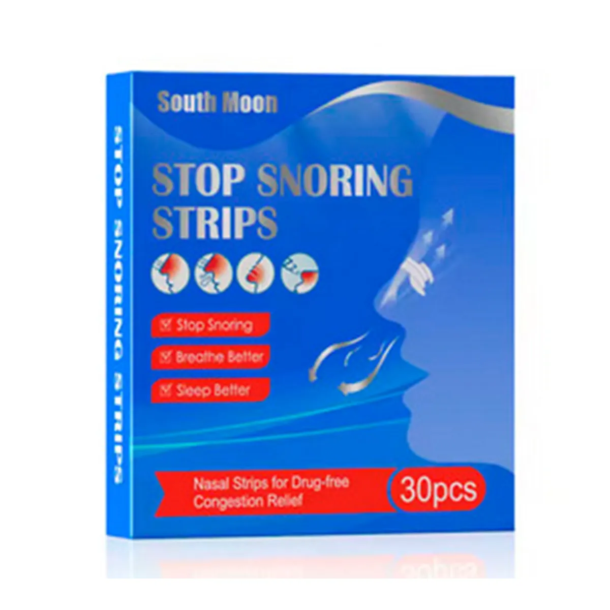 GENERICO - Tiras Nasales Adhesivas Antironquidos, Talla SM Caja x 30 Unid.