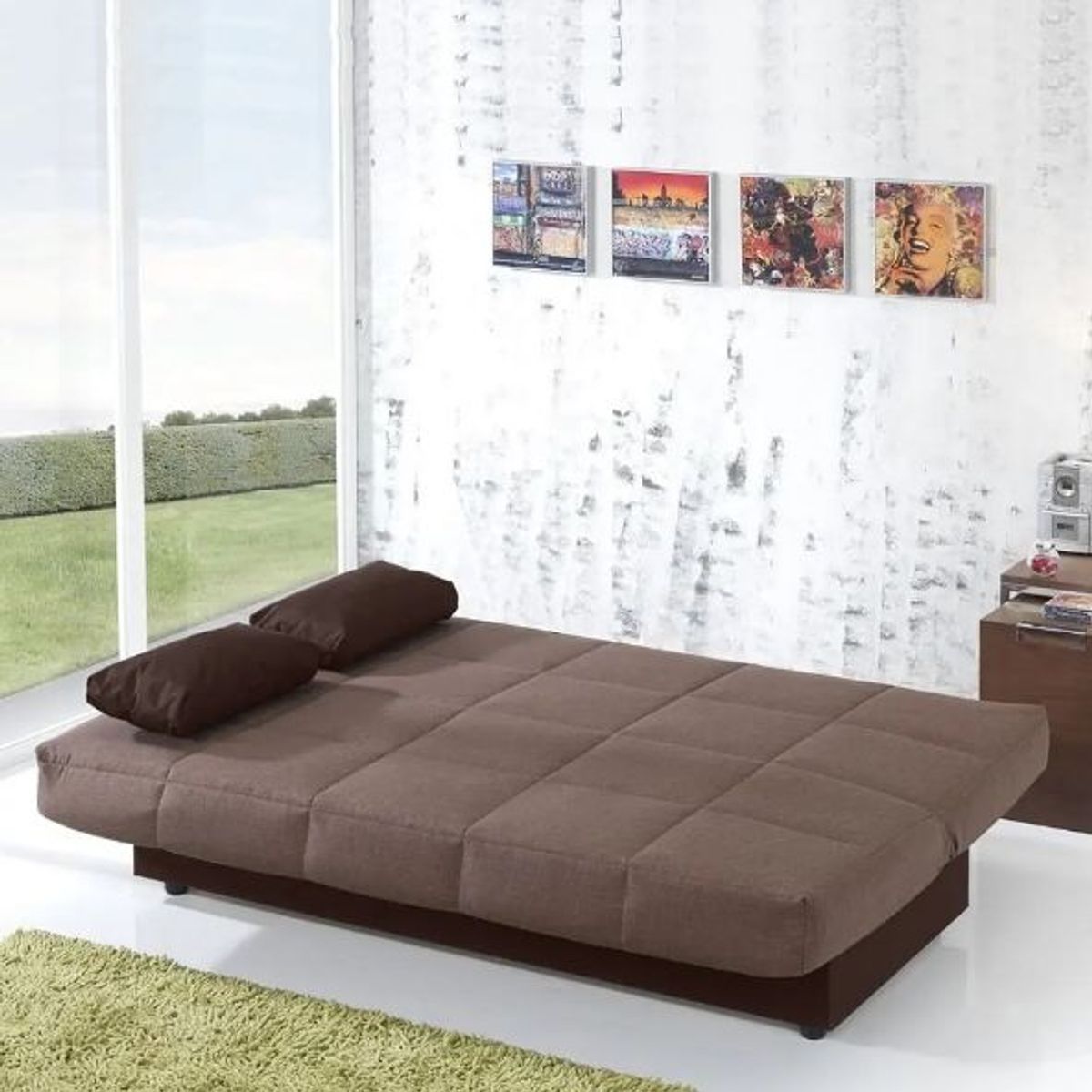 DMUEBLES - SOFA CAMA DMUEBLES ABBY GRIS