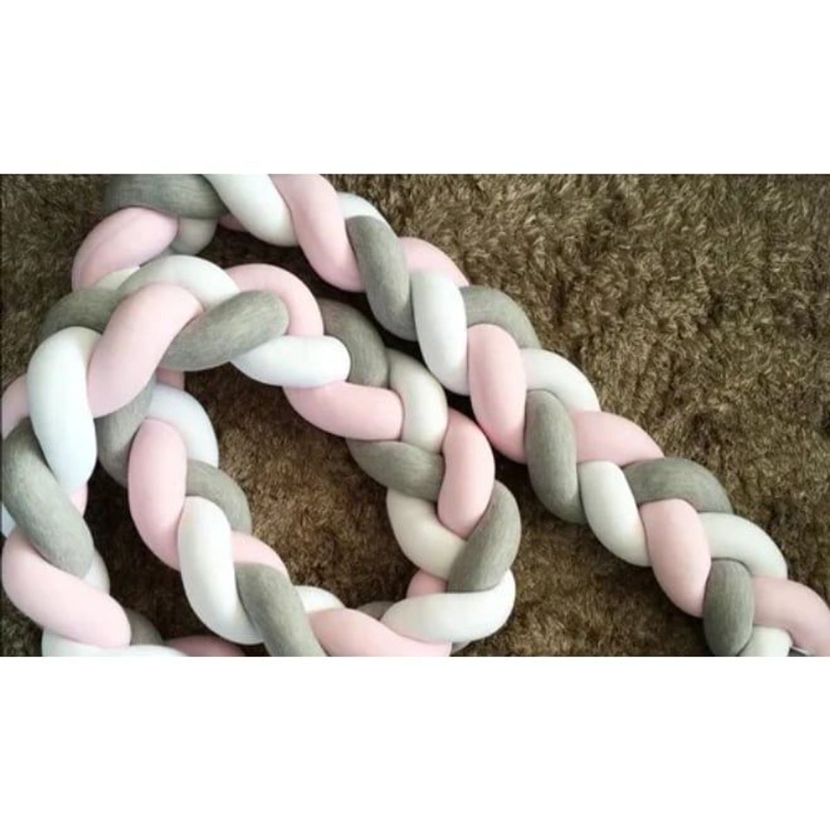 GENERICO - Protector de cuna trenzado 2 metros