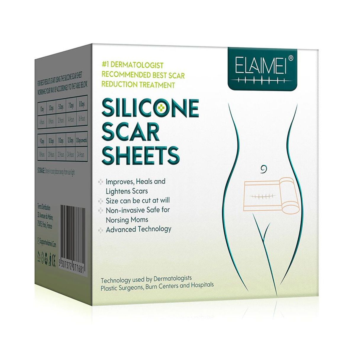 GENERICO - Parches Gel De Silicona Médica Reusables Cicatrices Cirugia ELAIMEI