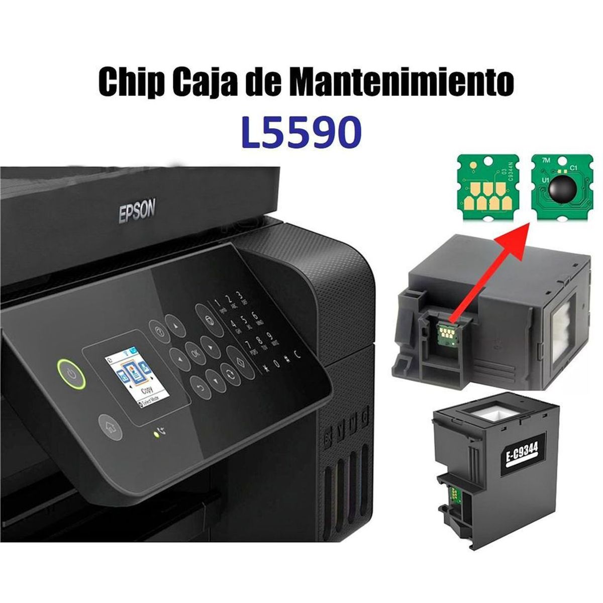 GENERICO - Chip COMPATIBLE Caja De Mantenimiento L5590 L5590 Impresora EPSON