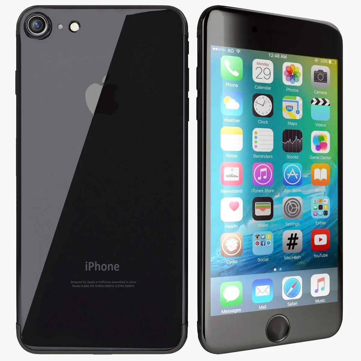 APPLE - Iphone 7 ,32Gb, Grado A, Negro, Reacondicionado.