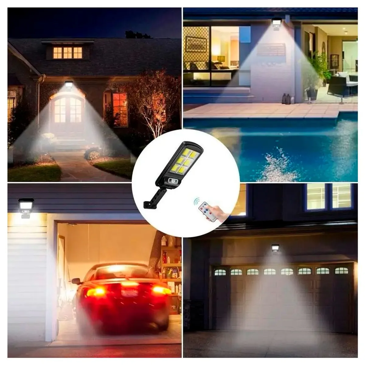 GENERICO - Lampara Solar Para Exteriores Con sensor de Movimiento y Control