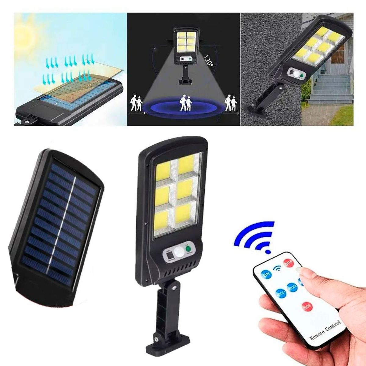 GENERICO - Lampara Solar con Sensor de Movimiento Para Exteriores  Control