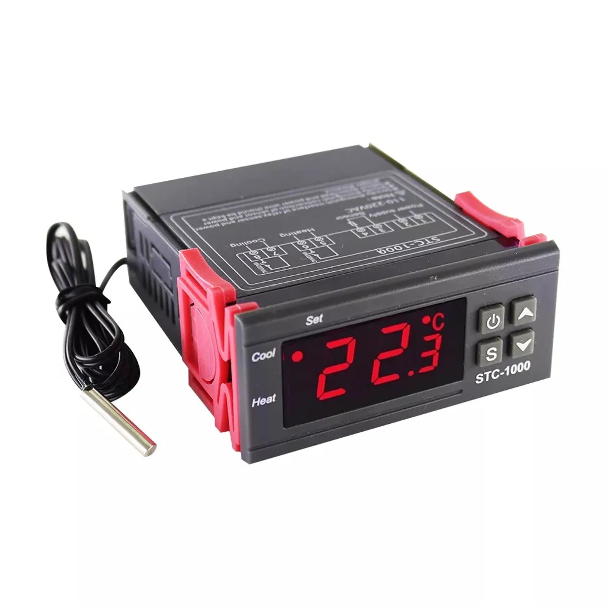 TERMOSTATO STC1000 220V CON SENSOR DE TEMPERATURA INCUBADORA, marca GENERICO - Foto Principal