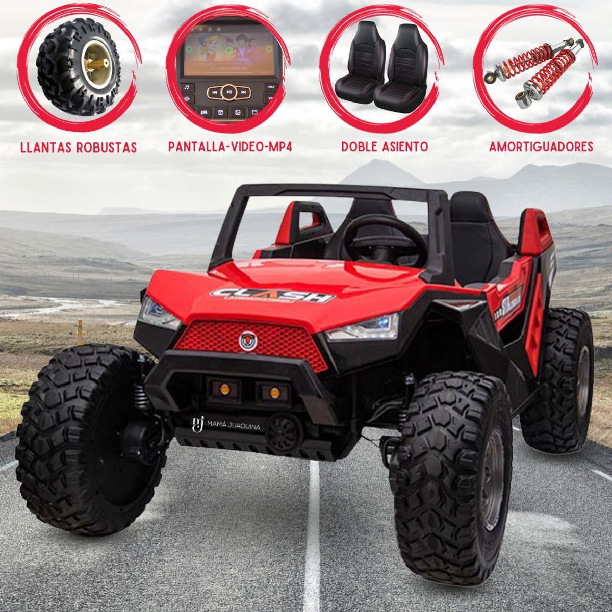 BEAUTIFUL - Carro a Batería 4 x 4 «UTV BUGGY» con Pantalla Red