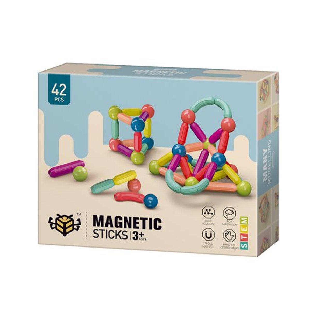 GENERICO - bloques de construcción magnéticos 42 pcs