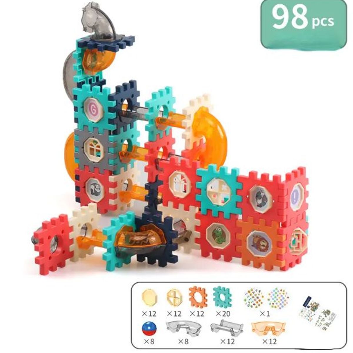 GENERICO - Bloques de construcción de tuberías 98 pcs