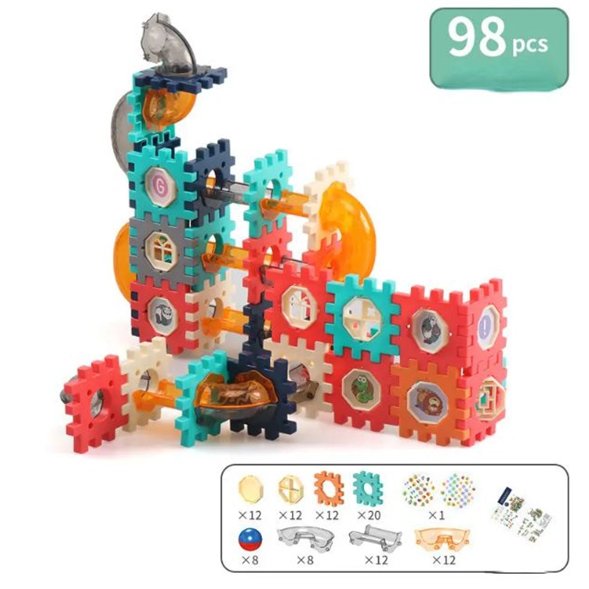 GENERICO - Bloques de construcción de tuberías 98 pcs