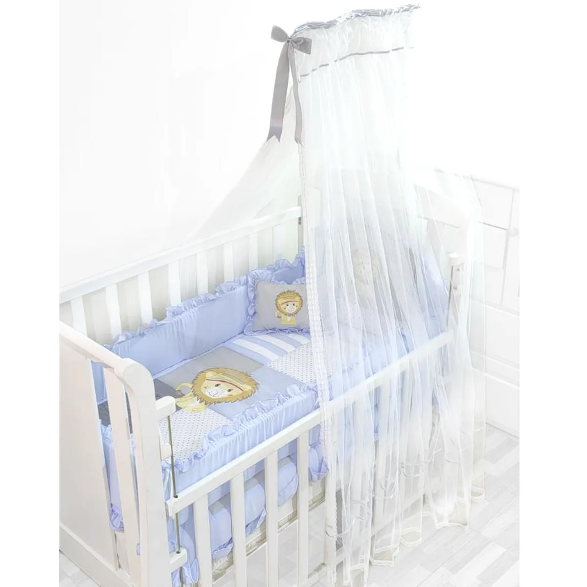 BABY MERINOS - Tul para cuna - Plomo