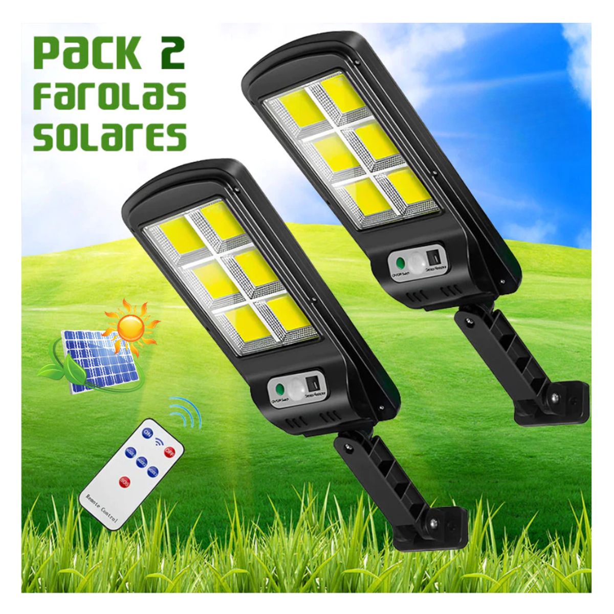 GENERICO - Lamparas Solares Luces Led Energia Solar  Control Remoto