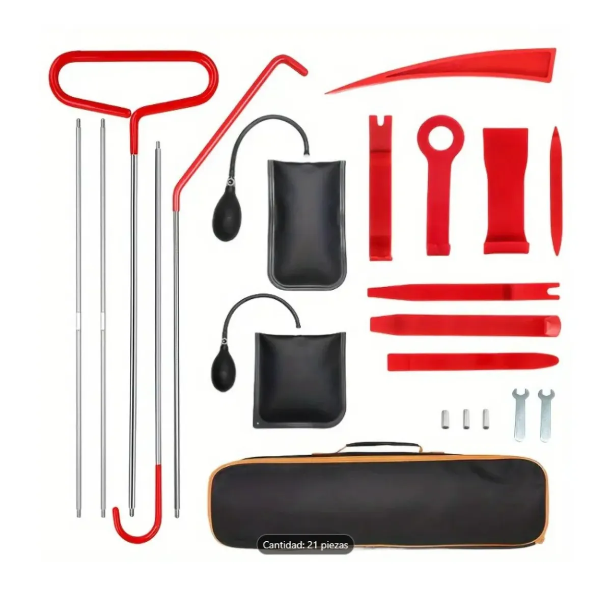 GENERICO - Kit Cerrajería Abrir Puerta Carro Auto Profesional 21 Piezas