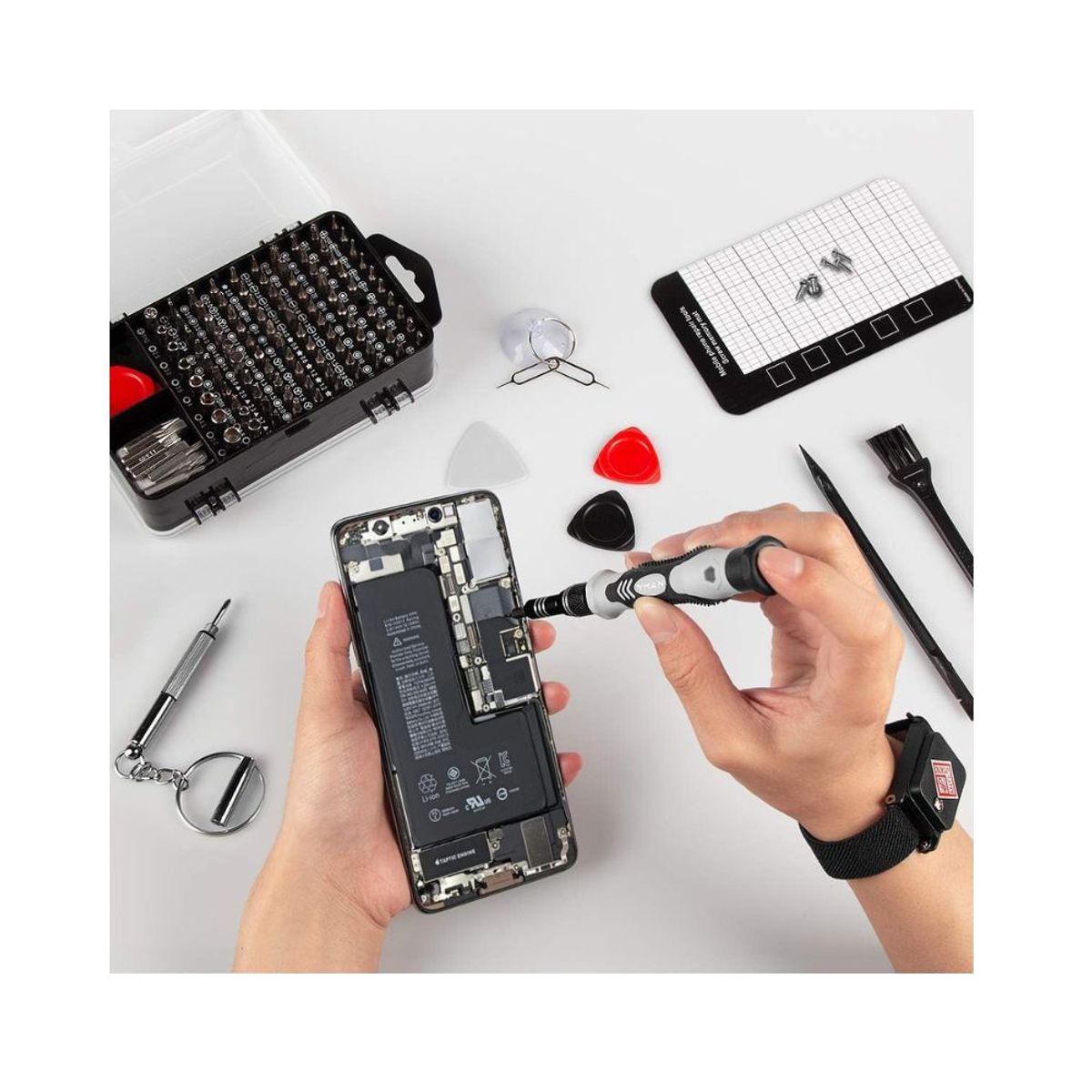 GENERICO - Kit Herramientas 140 Pcs Reparación Celular Laptop Pc Mac