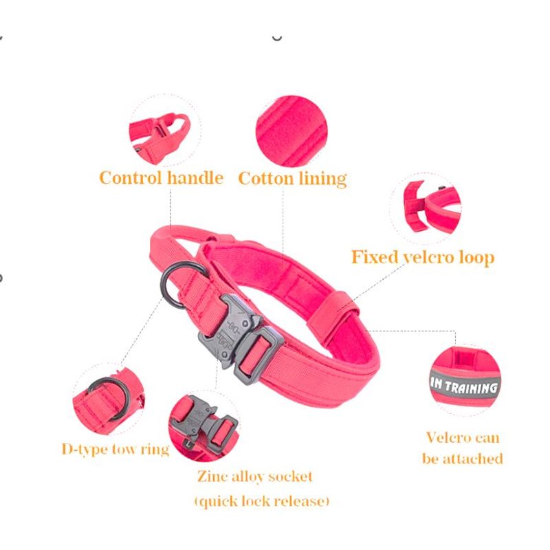 GENERICO - Collar ajustable para perro  Rosado  Talla M