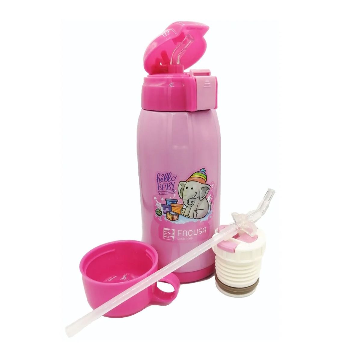 FACUSA - Termo Hello Baby 600ml rosado Facusa