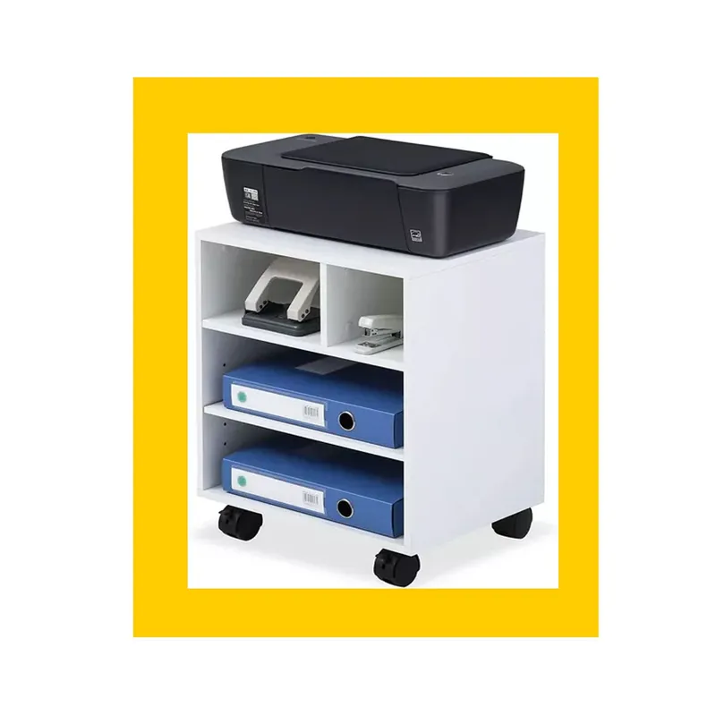 AMUEBLE - MUEBLE AUXILIAR  PARA IMPRESORA BLANCO tiendas amueble