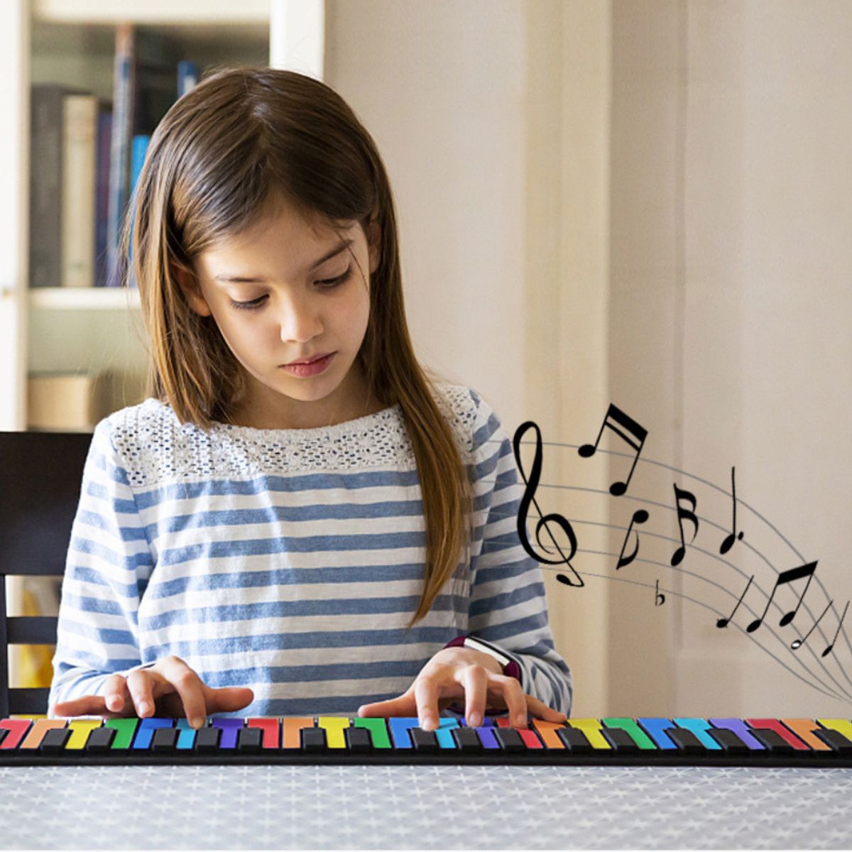 GENERICO - PIANO PLEGABLE RAINBOW INICIACION MUSICAL